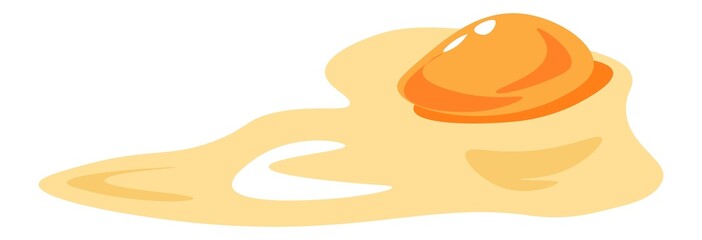 Raw egg, whites and yolk, protein food ingredient