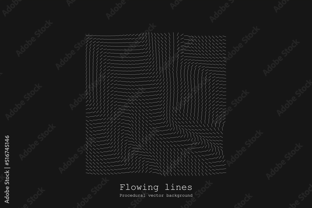 Poster abstract line matrix pattern. noise flow dynamic.