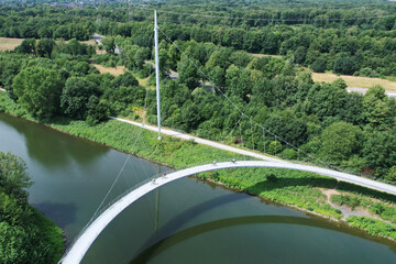 Die Grimberger Sichel - Brücke über den Rhein-Herne-Kanal bei Gelsenkirchen