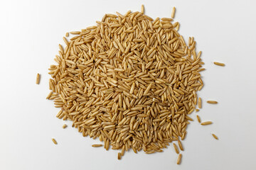oats on a white background