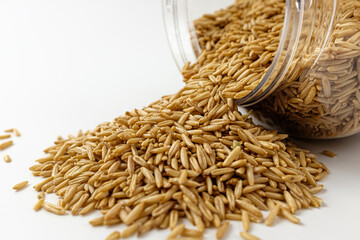 oats on a white background