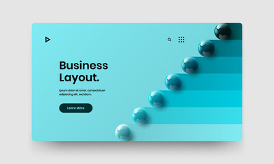 Modern realistic balls cover layout. Trendy corporate brochure vector design illustration.