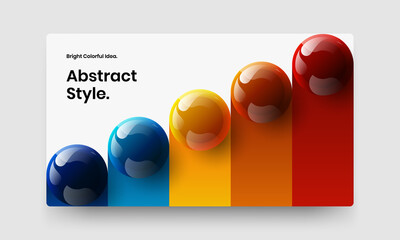 Obraz na płótnie Canvas Geometric company identity design vector illustration. Modern 3D spheres website template.
