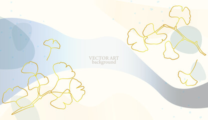 Abstract leave background pattern vector, Ginkgo biloba