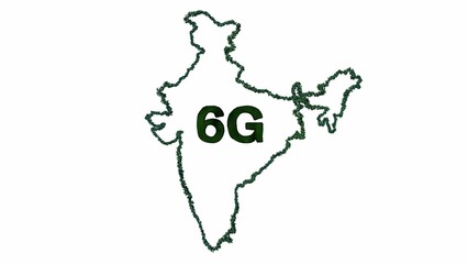 India 6g Network Connectivity ( 3D illustration | 3D rendering )