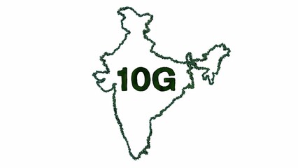 India 10g Network Connectivity ( 3D illustration | 3D rendering )