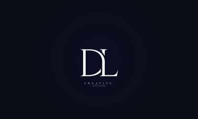Alphabet letters Initials Monogram logo DL LD D L - obrazy, fototapety, plakaty