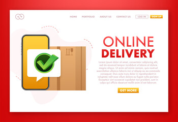 Shopping Online on Website. Online store, shop concept on smartphone screen. Vector illustration