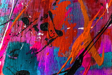 Graffiti rouge, peinture abstraite 