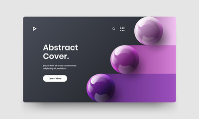 Trendy presentation vector design concept. Isolated 3D spheres banner layout.