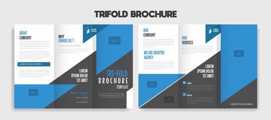 Fototapeta na wymiar trifold brochure editable template design vector
