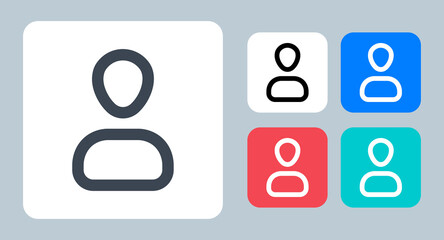 User icon - vector illustration . User, Account, Profile, Avatar, Man, Person, Male, People, Client, line, outline, flat, icons .