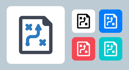 planning icon - vector illustration . Planning, Strategy, File, Document, Plan, Tactic, Training, Solution, Coaching, Strategic, line, outline, flat, icons .