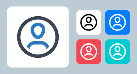 Profile icon - vector illustration . Avatar, Profile, User, Account, Photo, Male, Man, person, friend, line, outline, flat, icons .