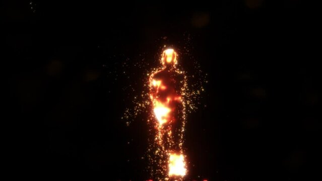 Dancing Fire Sexy Man Particles
