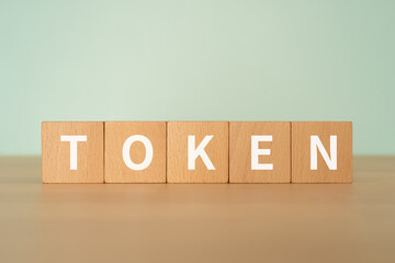 トークンのイメージ｜「TOKEN」と書かれたブロック
