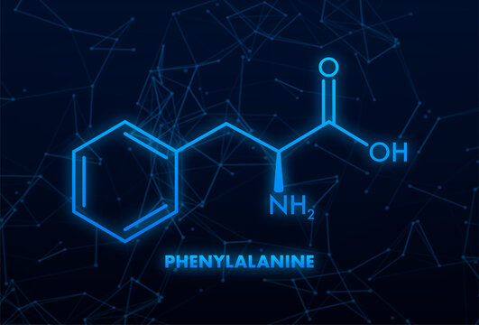 PHENYLALANINE formula. PHENYLALANINE molecular structure. Vector illustration