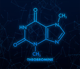 Theobromine chemical formula. Theobromine chemical molecular structure