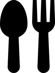 fork and spoon vector icons - linear, outline style