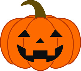 Halloween-themed Pumpkin. Vector illustration.