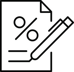 Loan Related Vector Line Icon. Contains such Icon as Interest Rate, Investment Plan, Percentage Diagram and more. Pixel Perfect.