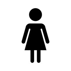 Female silhouette pictogram. Woman. Vector.