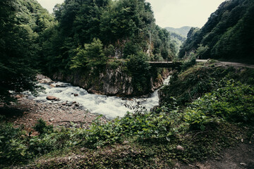 Fototapeta na wymiar photography landscape mountain stream