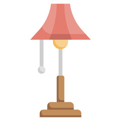 FLOOR LAMP flat icon,linear,outline,graphic,illustration