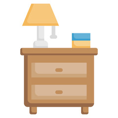 NIGHT STAND flat icon,linear,outline,graphic,illustration