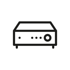 Obraz premium Security dvr isolated icon. Surveillance dvr recorder vector icon with editable stroke.