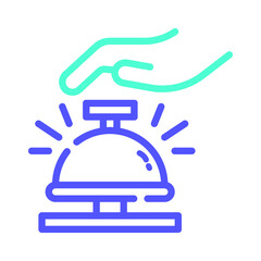 Bell, hotel, ring icon