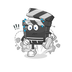 clapboard running illustration. character vector