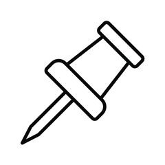 Push pin icon. vector illustration