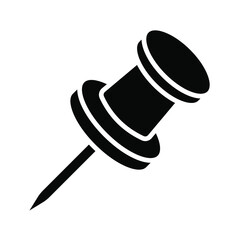 Push pin icon. vector illustration