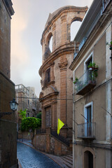 View of the Italian street. Street of Italian city.