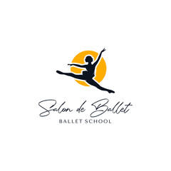 Fototapeta premium Ballet school logo design template