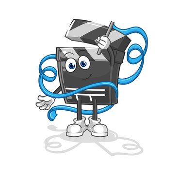 recommend clip art: clapboard Rhythmic Gymnastics mascot. cartoon vector