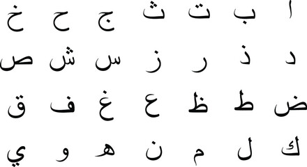 Vector of the Arabic Alphabet