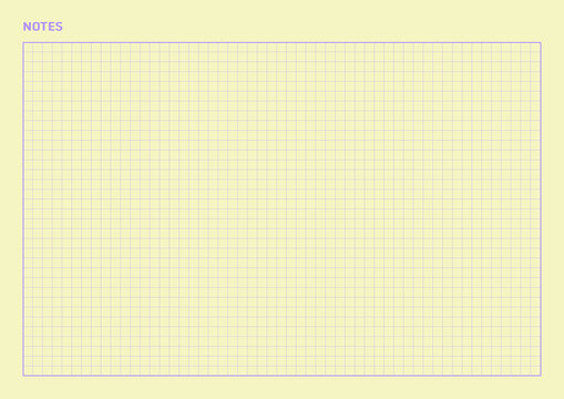 Line grid document template illustration for memo, schedule, planner, diary etc. grid paper.
