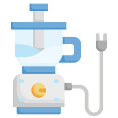FOOD PROCESSOR flat icon,linear,outline,graphic,illustration