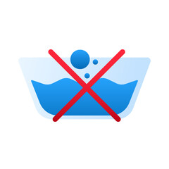 Vector illustration crossing out laundry washing
