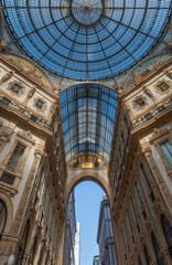 Stained glass window in the Galleria Vittorio Emanuele
