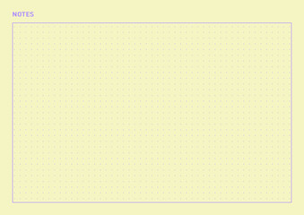 Dot document template illustration for memo, schedule, planner, diary, etc.