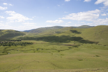 Fototapeta premium Beautiful plateau and mountain landscape, Ordu, Turkey, local name 