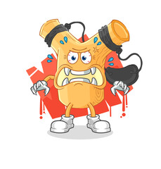 slingshot monster vector. cartoon character