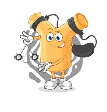 recommend clip art: slingshot hypnotizing cartoon. cartoon mascot vector