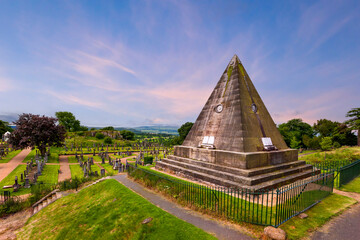 The Star Pyramid close to Stirling Castle, Scotland, United Kingdom. The Star Pyramid built in 1863 by William Drummond.