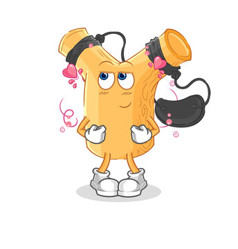 recommend clip art: slingshot shy vector. cartoon character