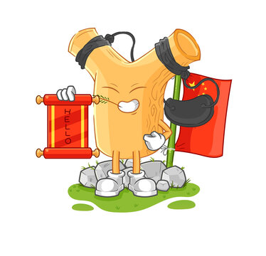 recommend clip art: slingshot chinese cartoon. cartoon mascot vector