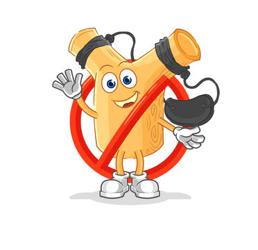recommend clip art: say no to slingshot mascot. cartoon vector